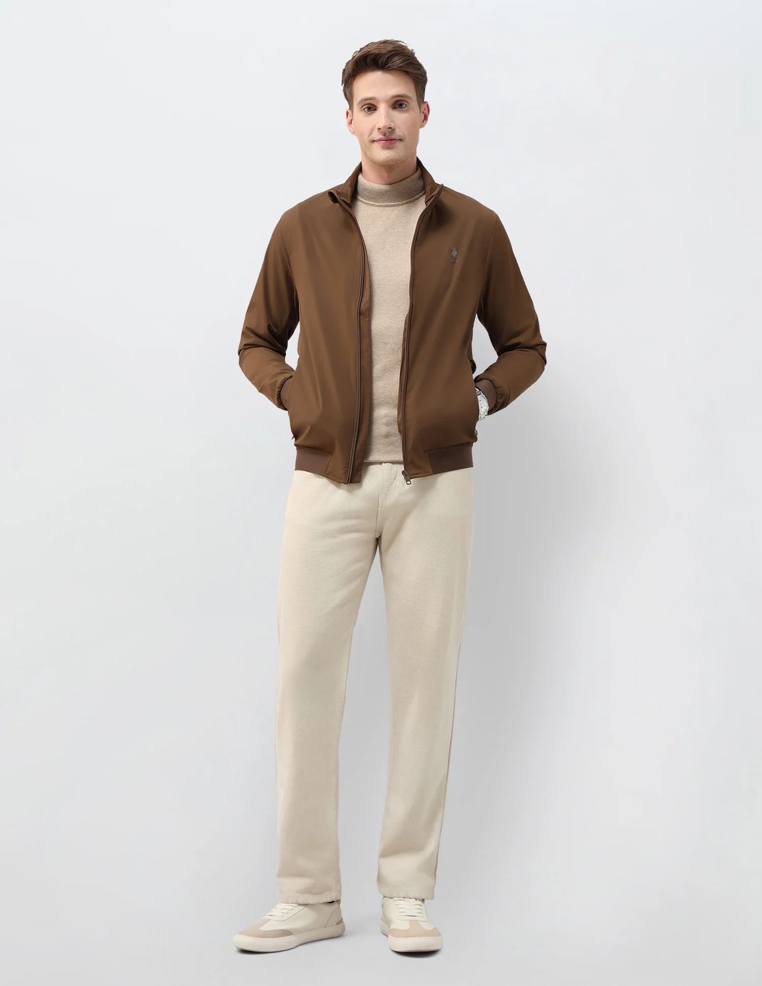 Solid Regular Fit Jacket - Image 3