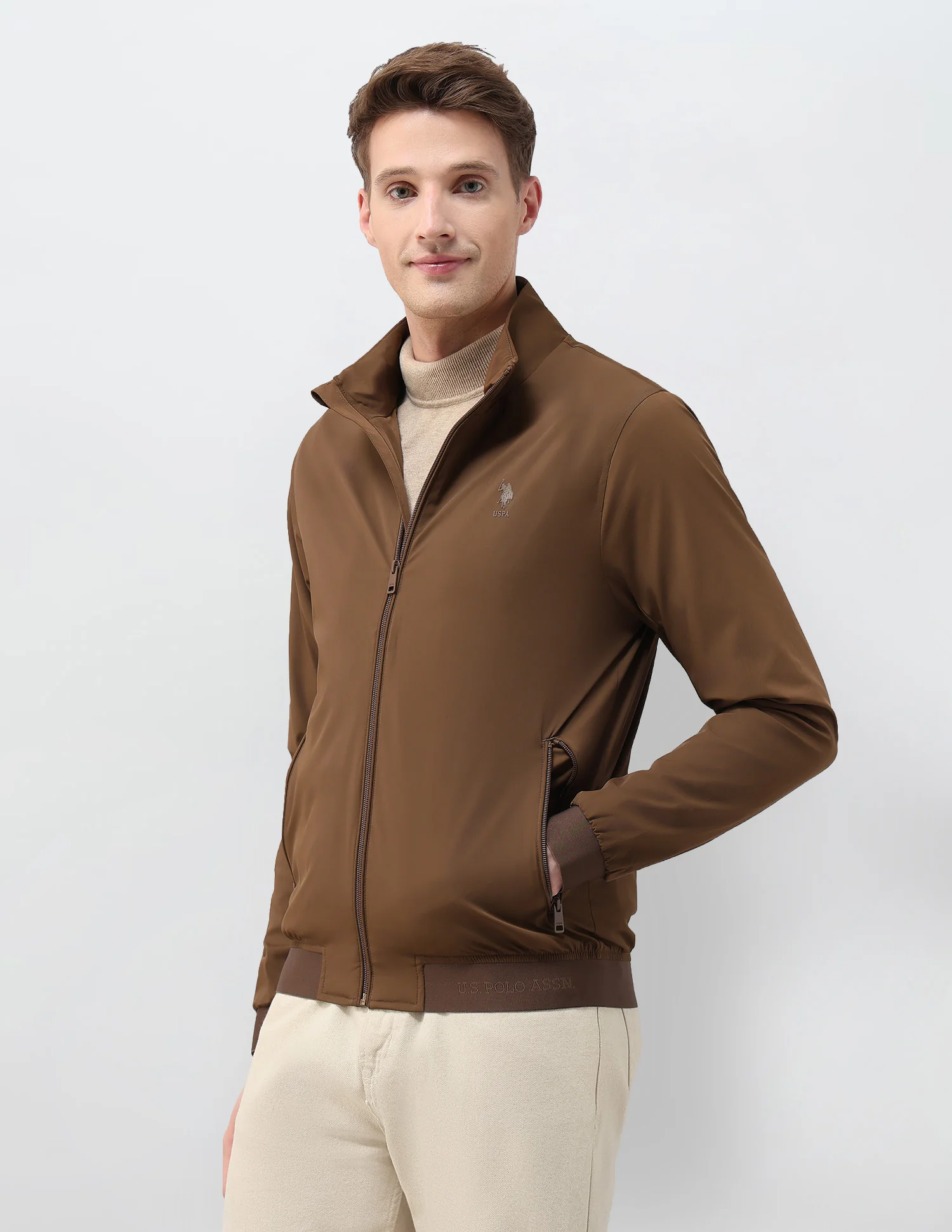 Solid Regular Fit Jacket - Image 4