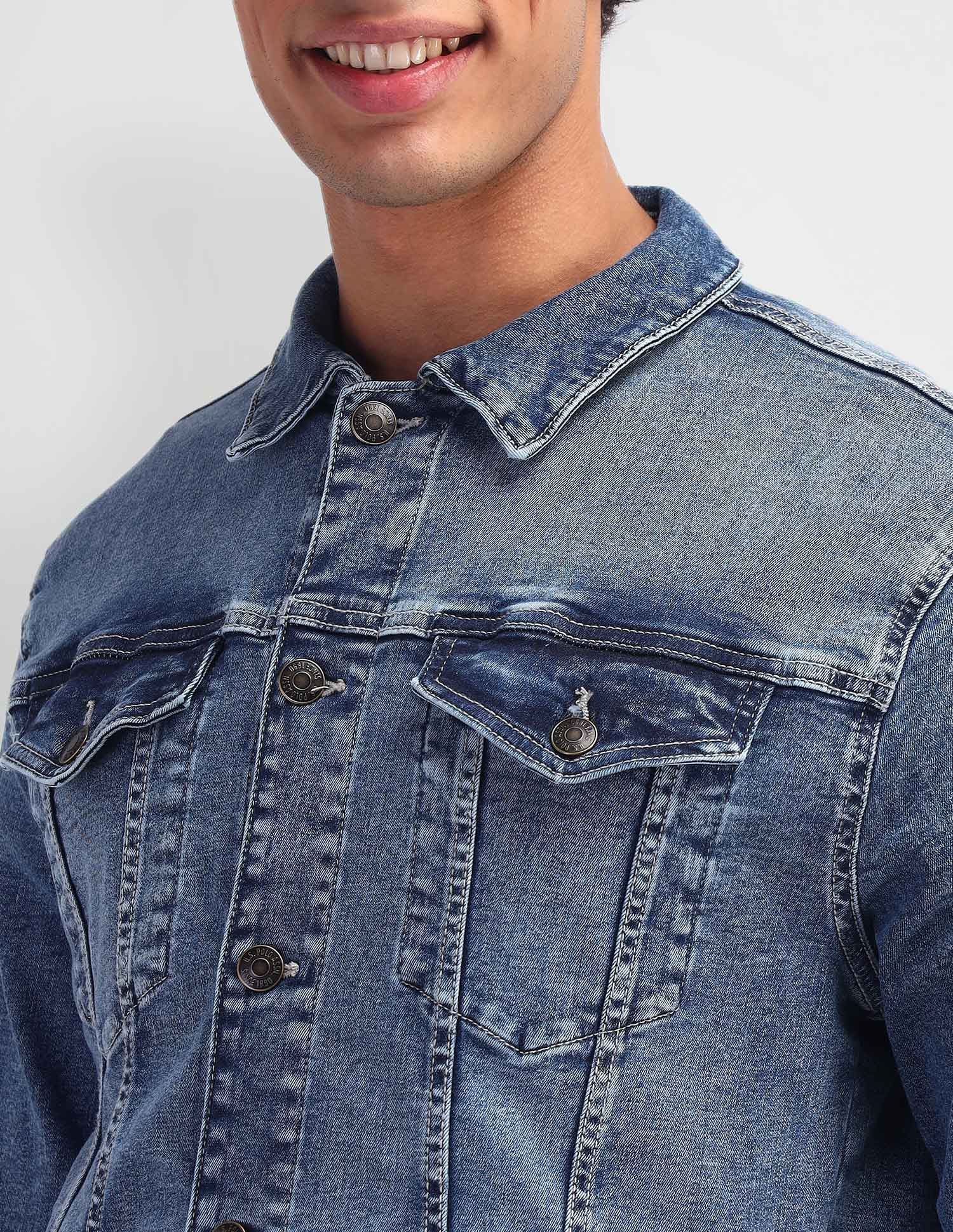 Solid Regular Fit Jacket - Image 7