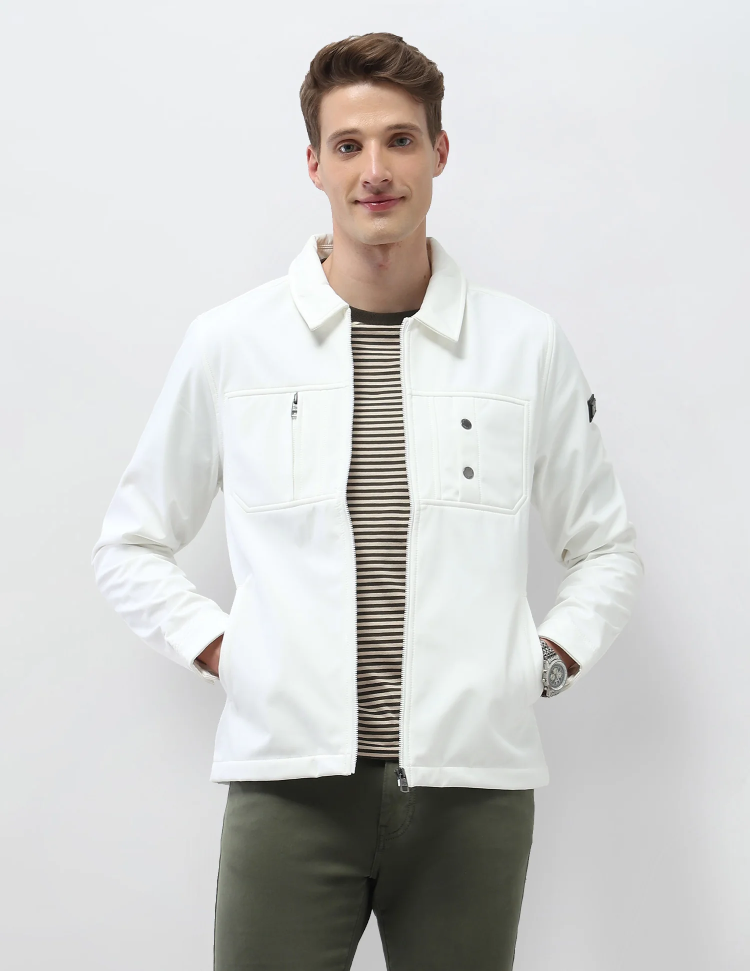 Solid Regular Fit Jacket