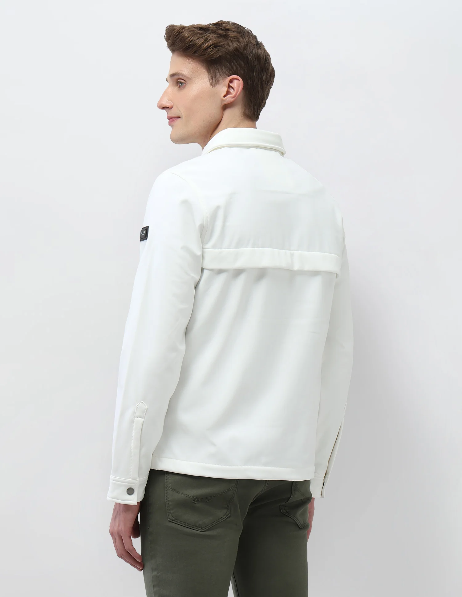 Solid Regular Fit Jacket - Image 5