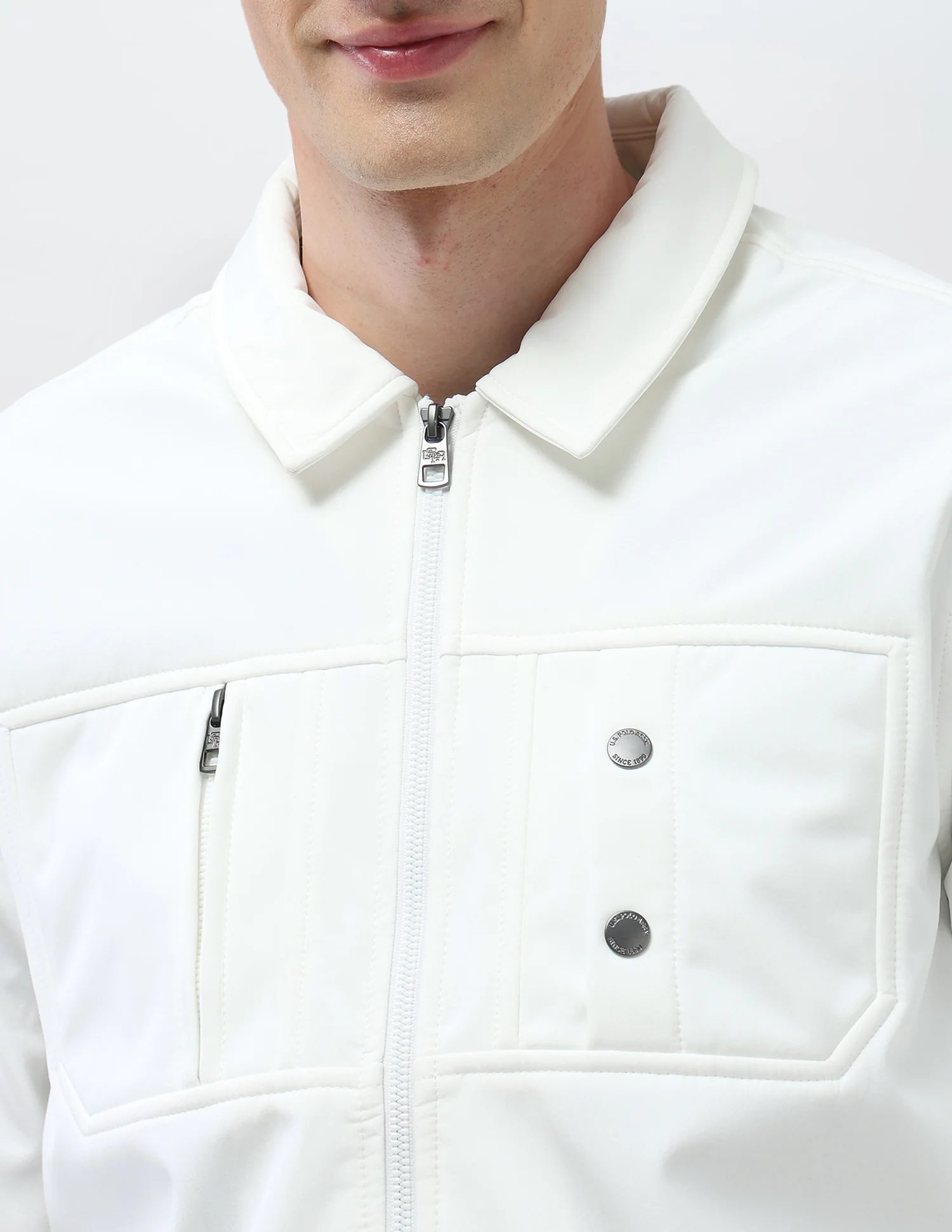 Solid Regular Fit Jacket - Image 7