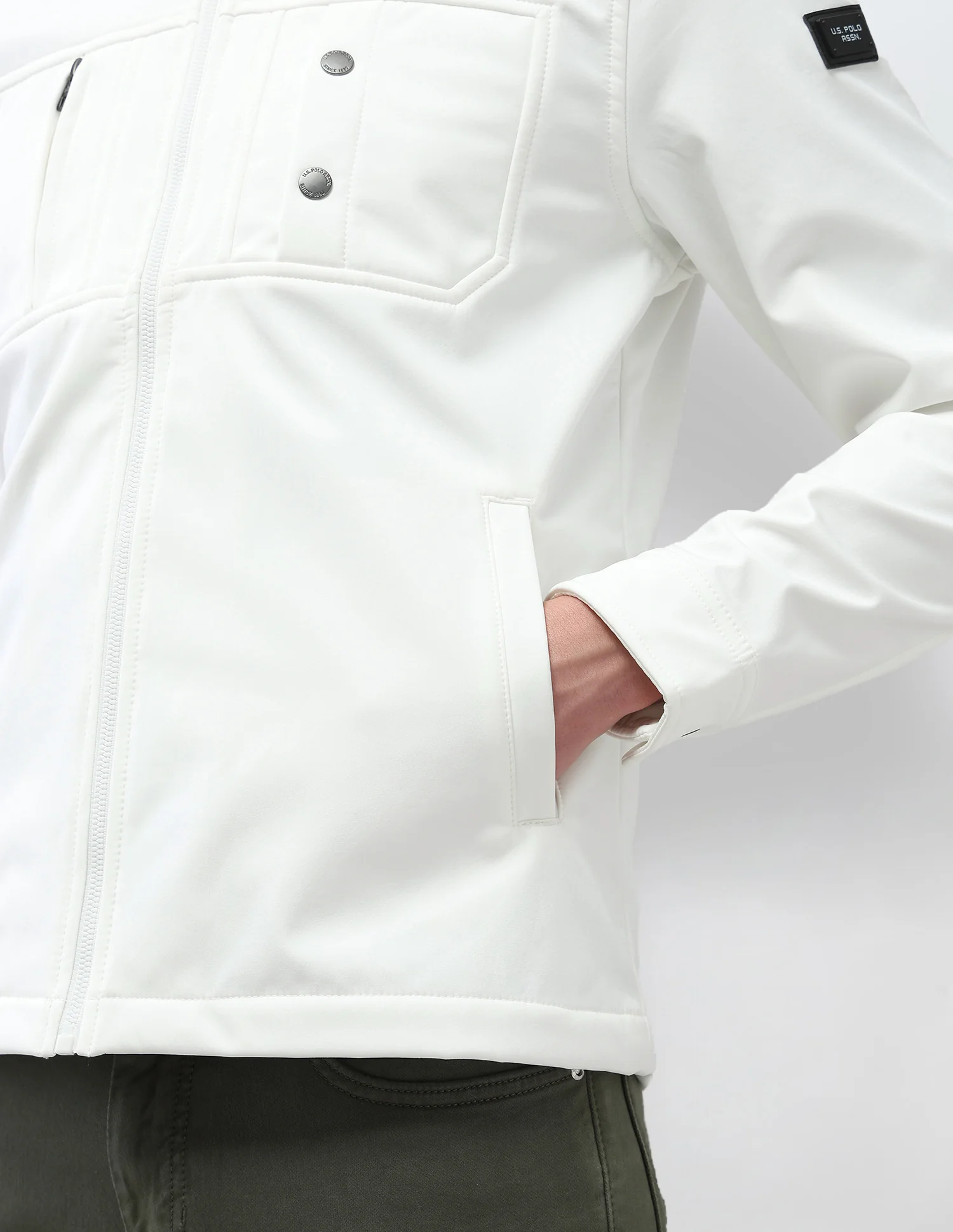 Solid Regular Fit Jacket - Image 8