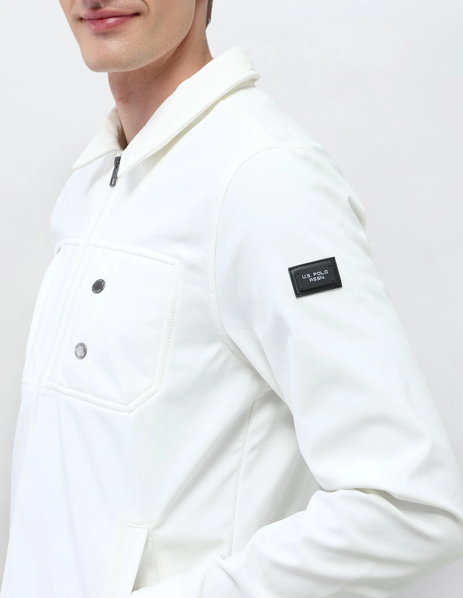 Solid Regular Fit Jacket - Image 9
