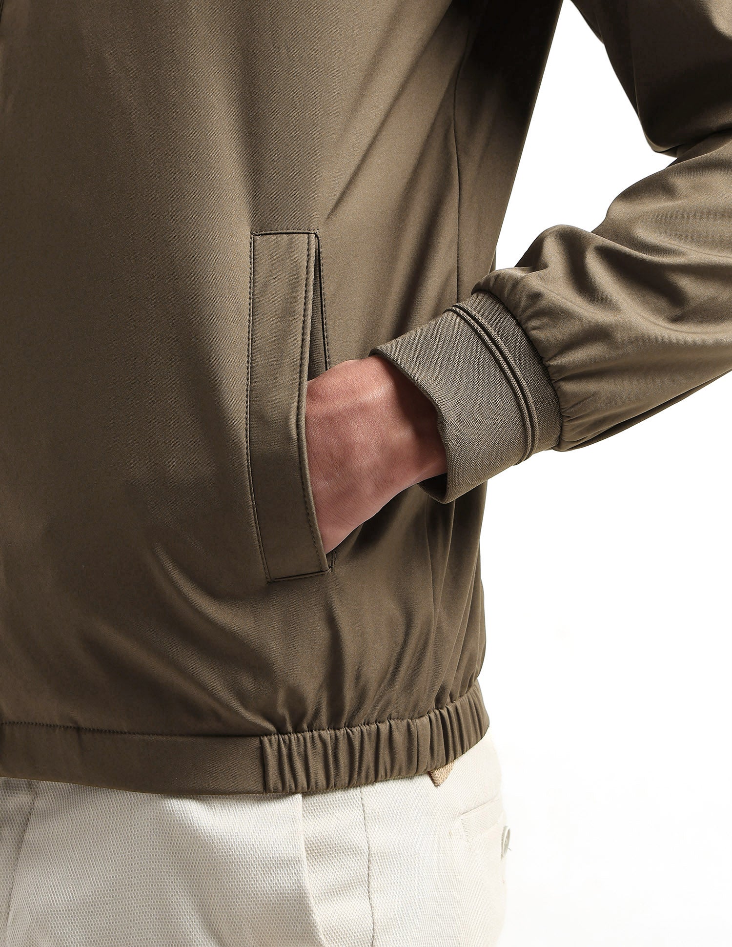 Solid Regular Fit Jacket - Image 11