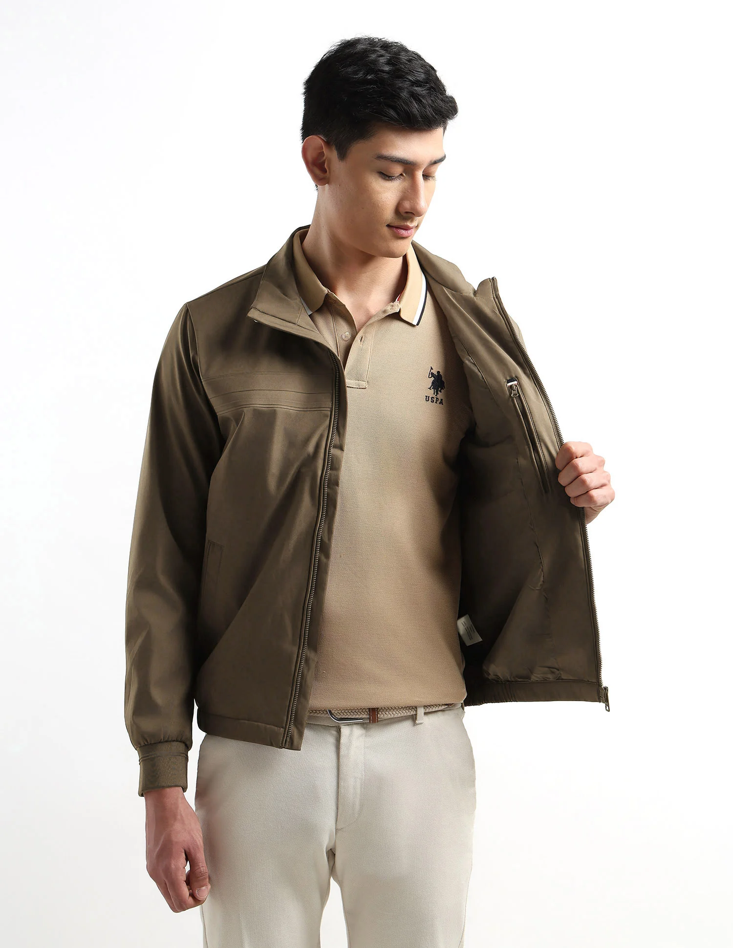 Solid Regular Fit Jacket - Image 12