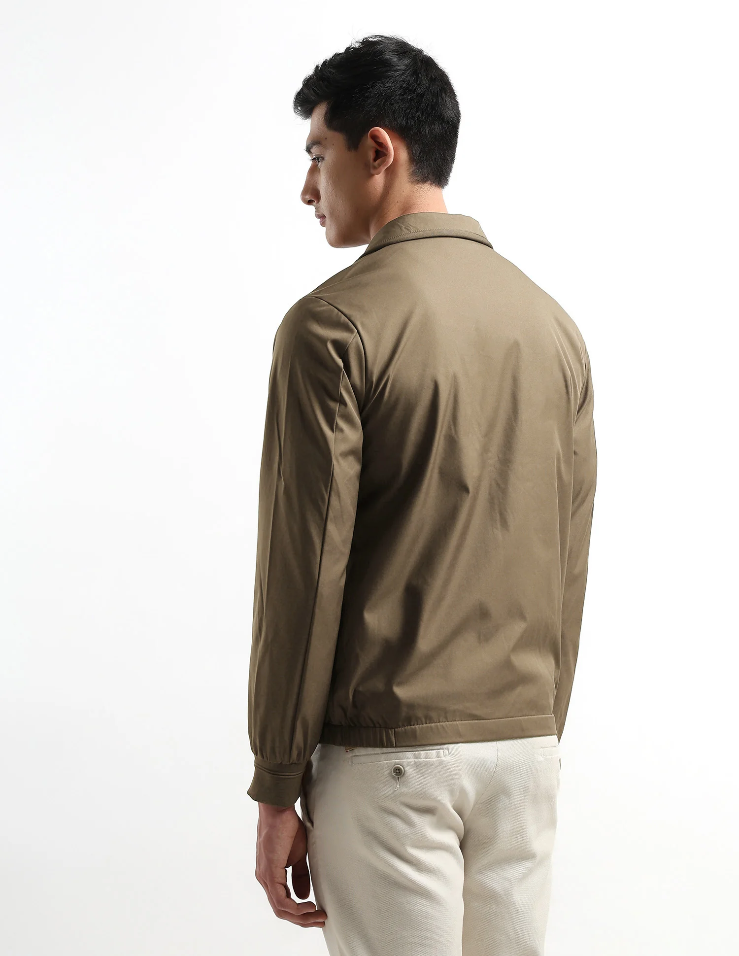 Solid Regular Fit Jacket - Image 5