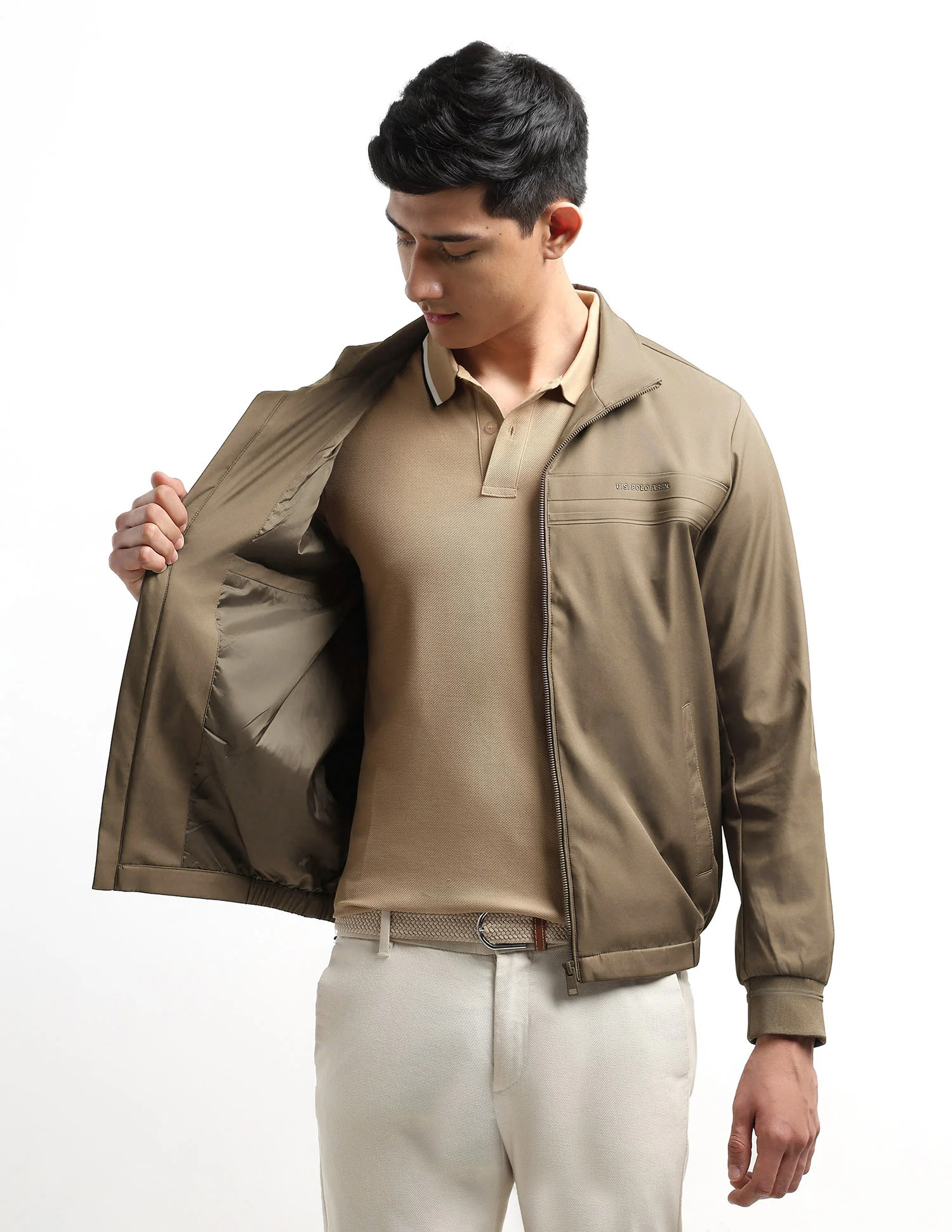 Solid Regular Fit Jacket - Image 8