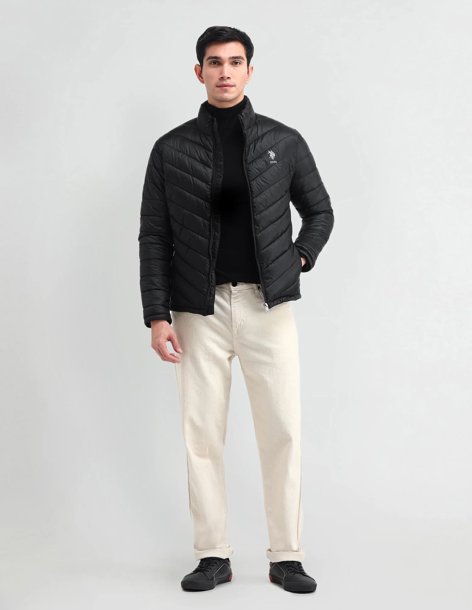 Solid Regular Fit Jacket - Image 3