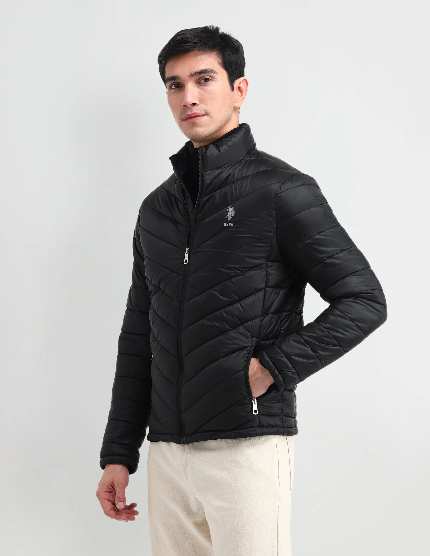 Solid Regular Fit Jacket - Image 4