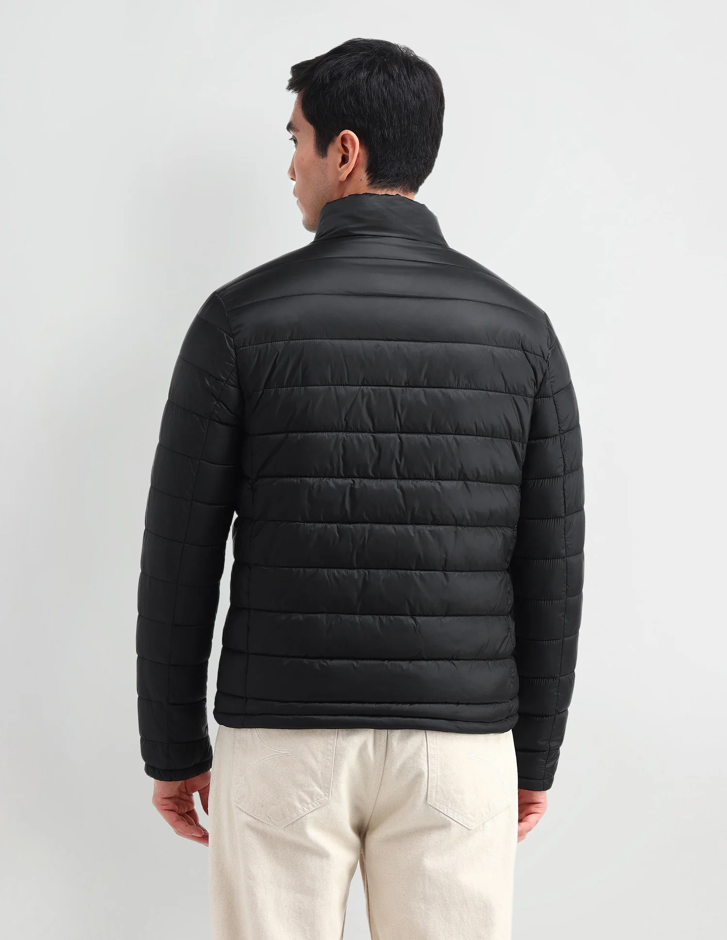 Solid Regular Fit Jacket - Image 5