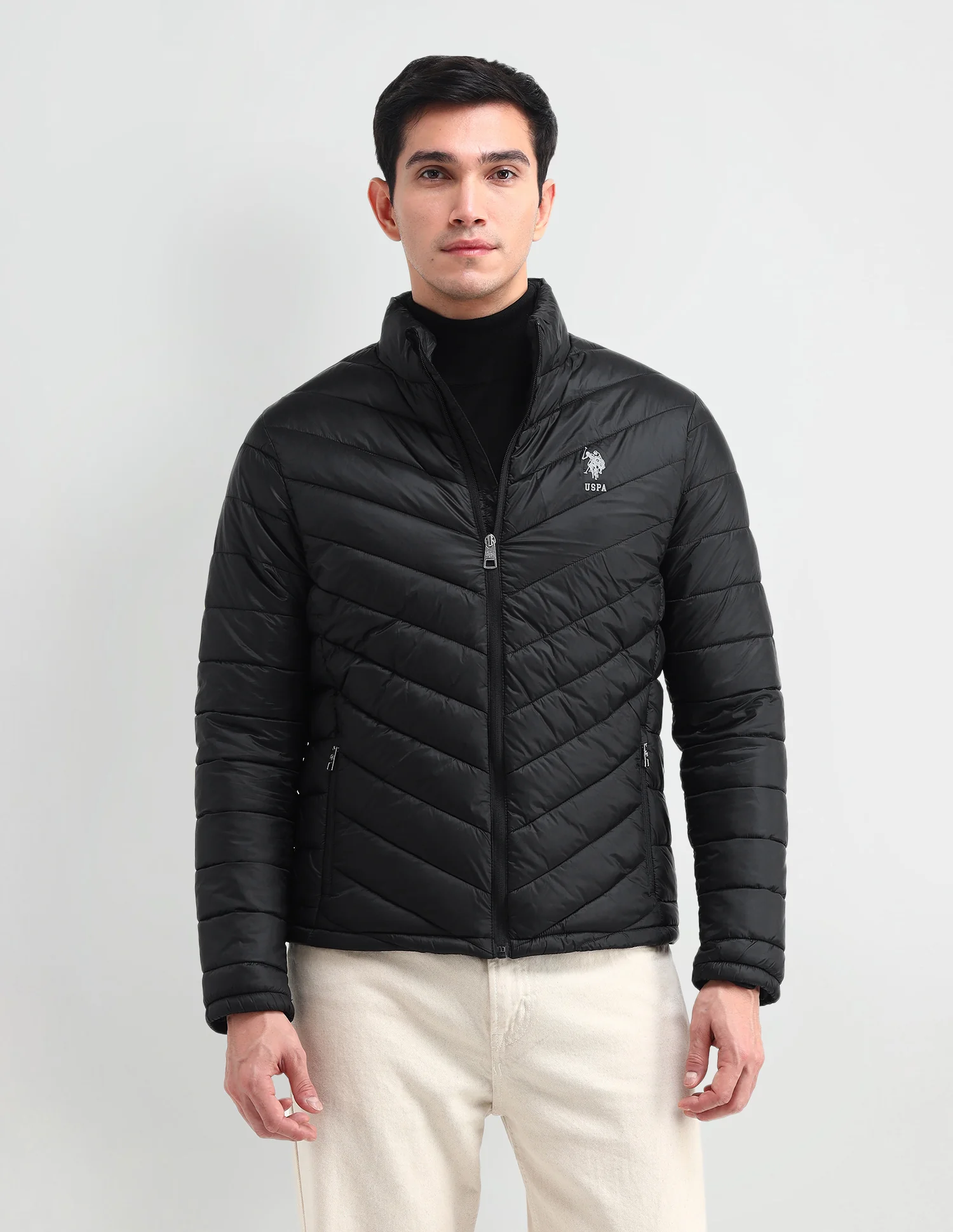 Solid Regular Fit Jacket - Image 6