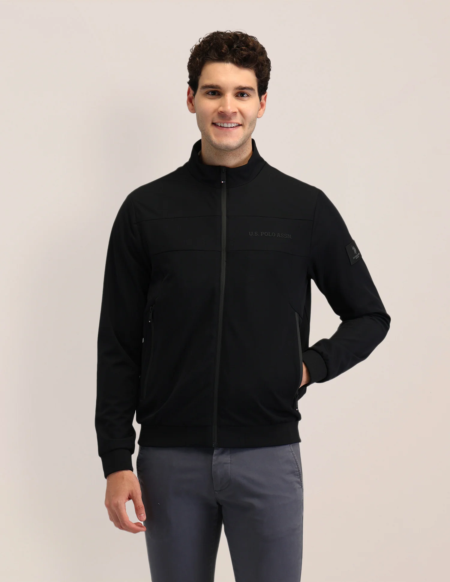 Solid Regular Fit Jacket - Image 6