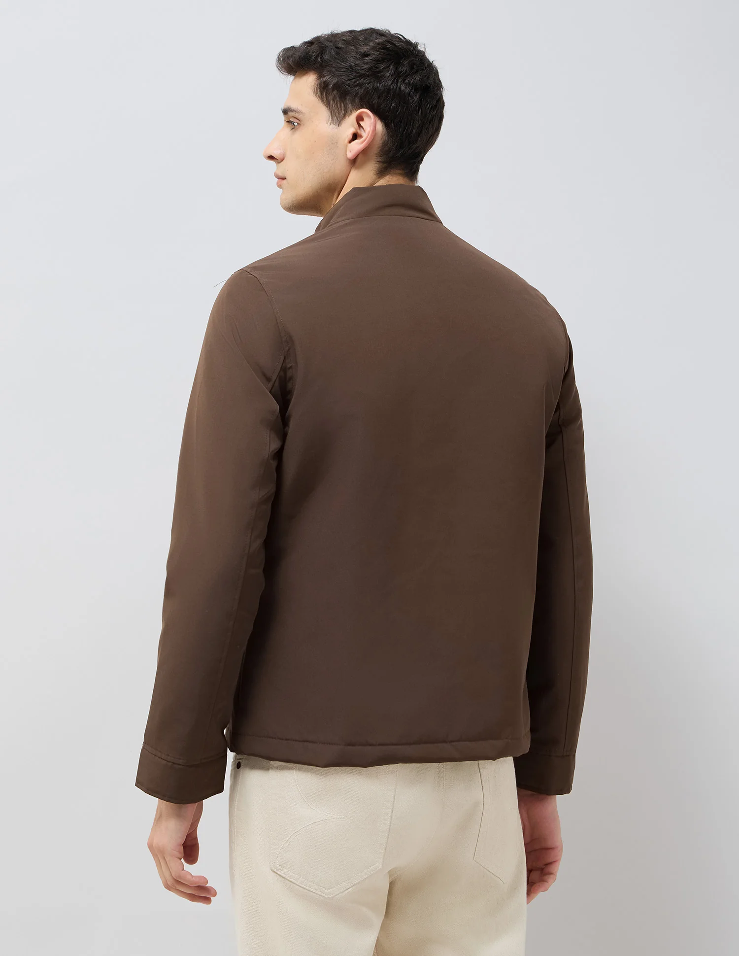 Solid Regular Fit Jacket - Image 5