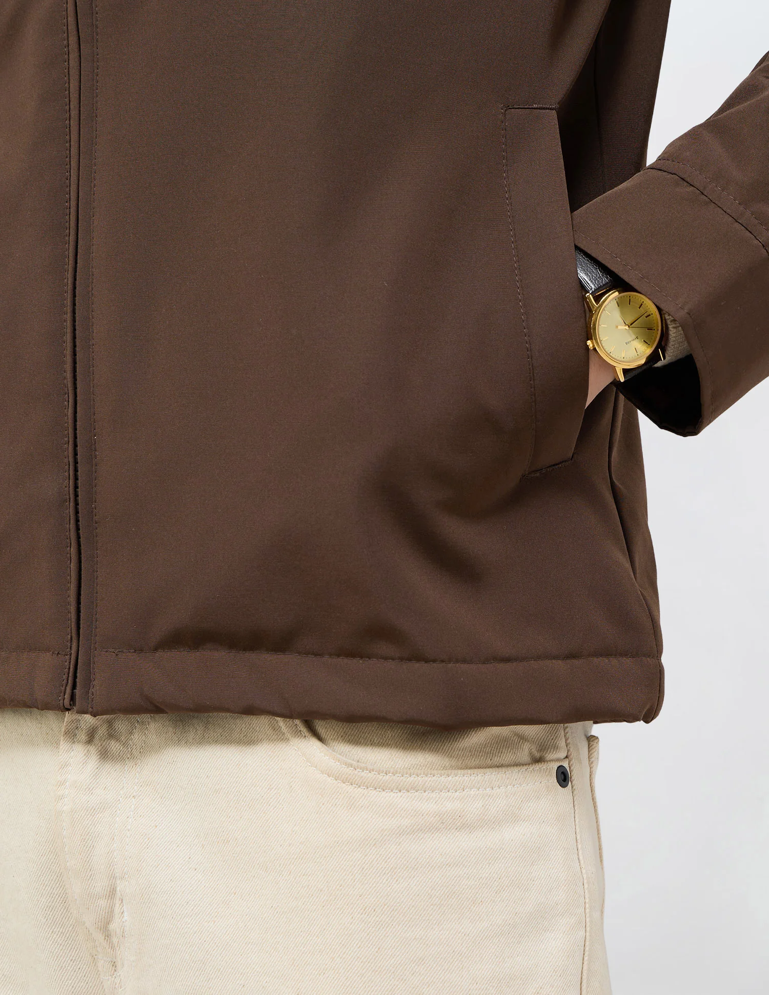 Solid Regular Fit Jacket - Image 8