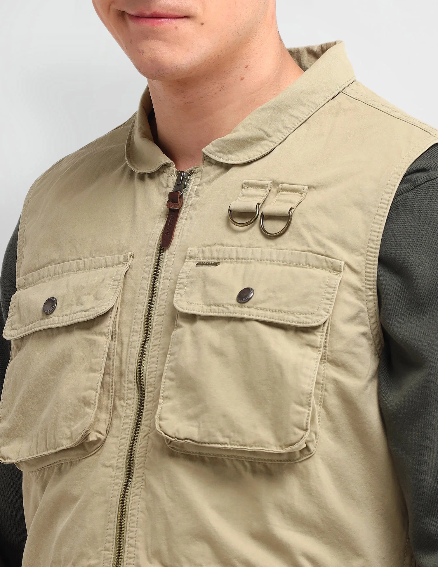Solid Regular Fit Jacket - Image 7