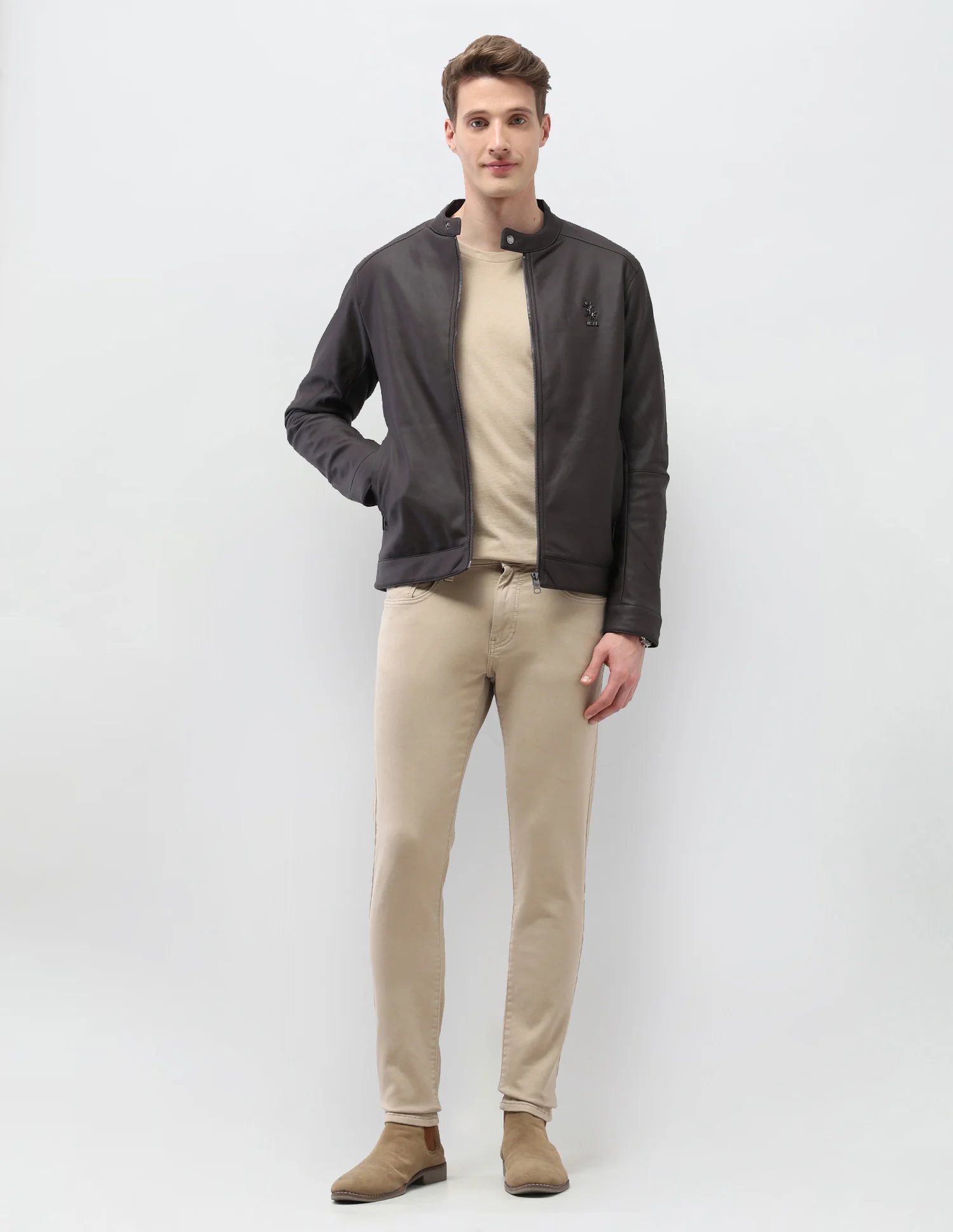 Solid Regular Fit Jacket - Image 3