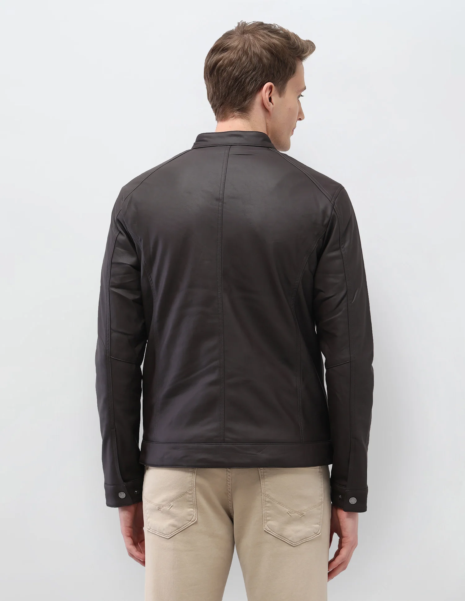 Solid Regular Fit Jacket - Image 5