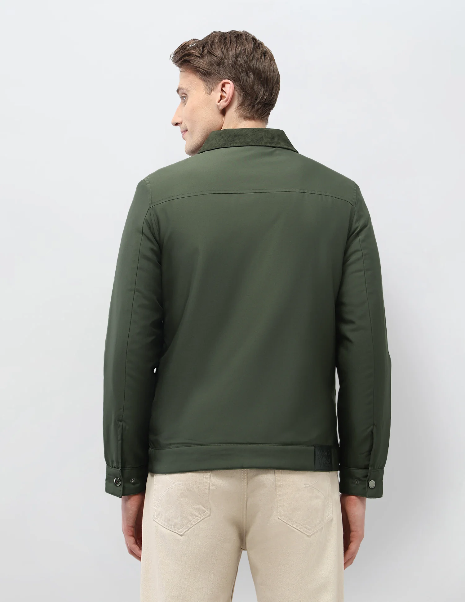 Solid Regular Fit Jacket - Image 5