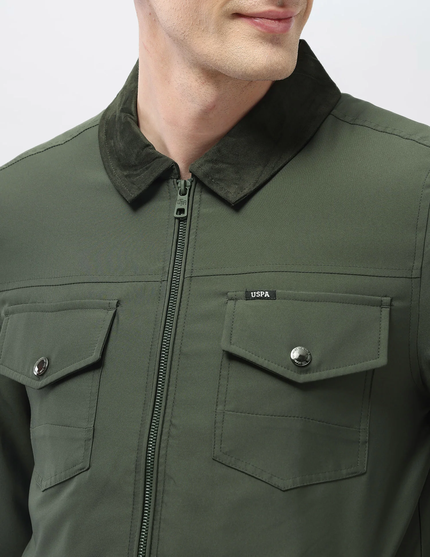 Solid Regular Fit Jacket - Image 7