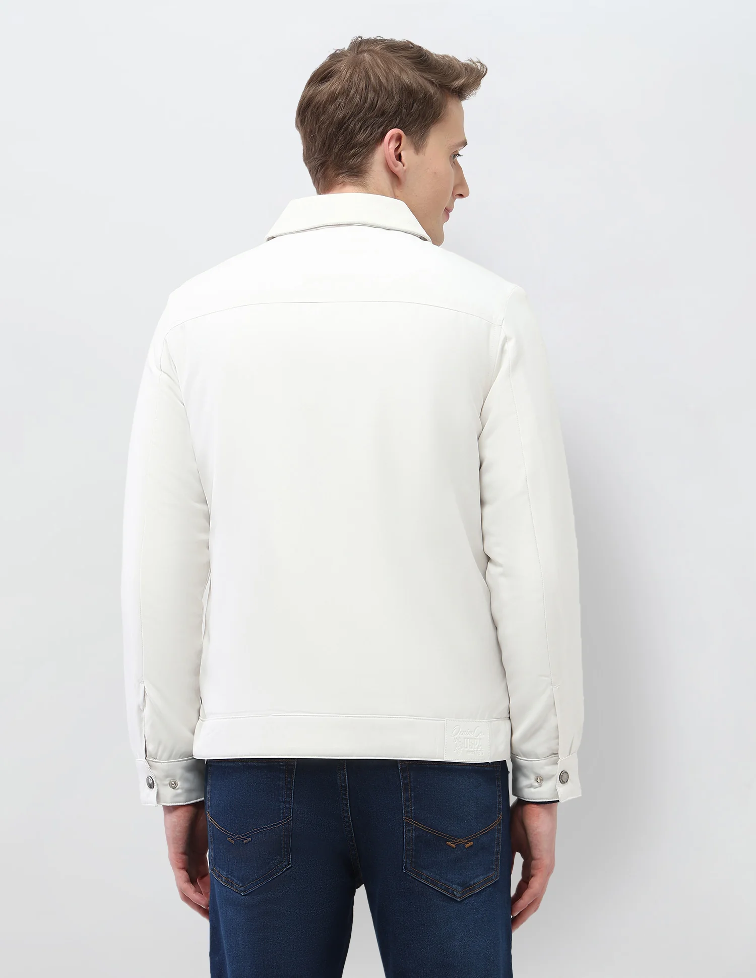 Solid Regular Fit Jacket - Image 5