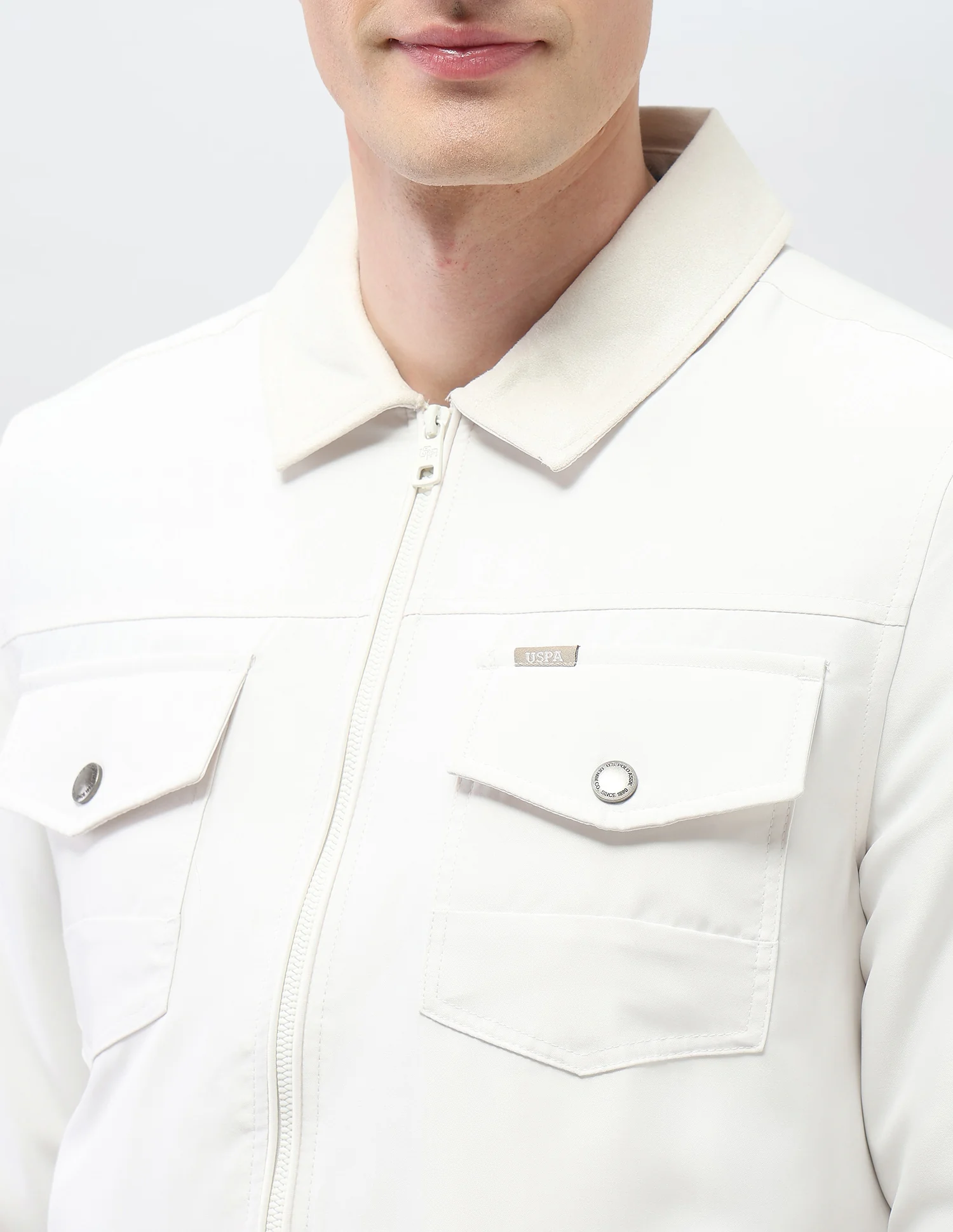 Solid Regular Fit Jacket - Image 7