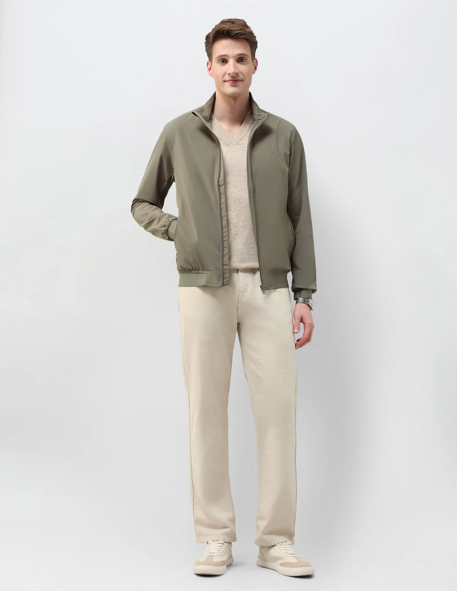 Solid Regular Fit Jacket - Image 3