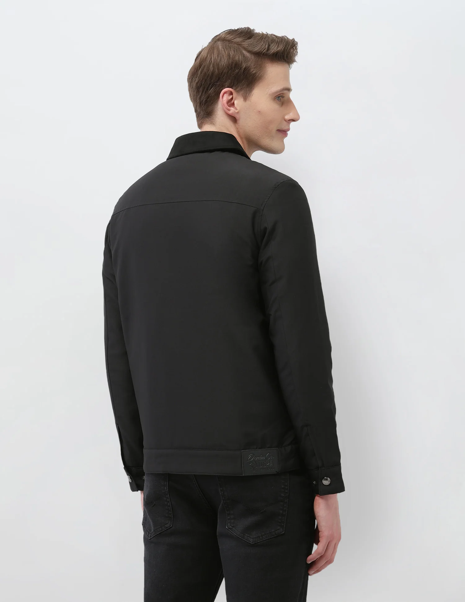 Solid Regular Fit Jacket - Image 5