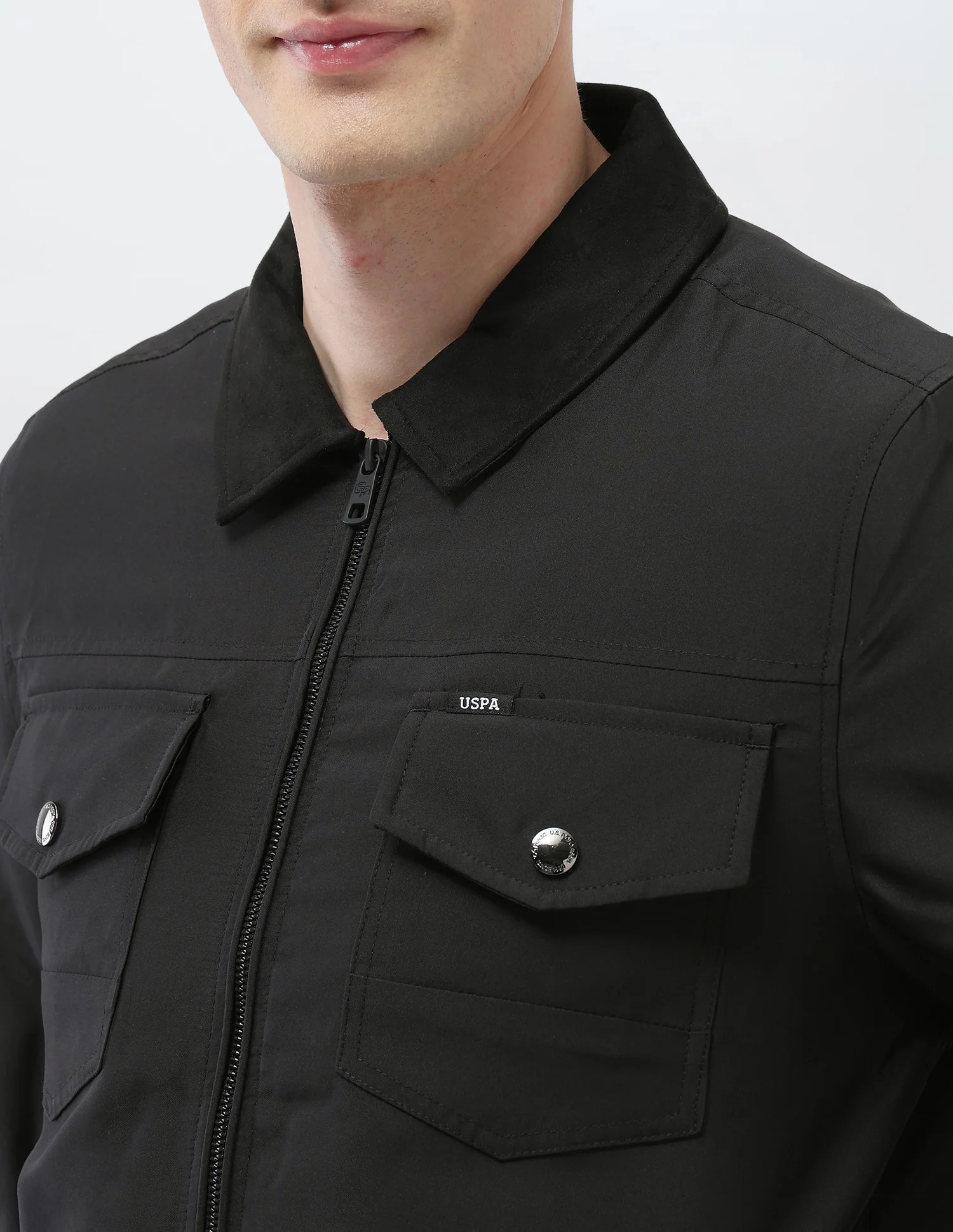 Solid Regular Fit Jacket - Image 7
