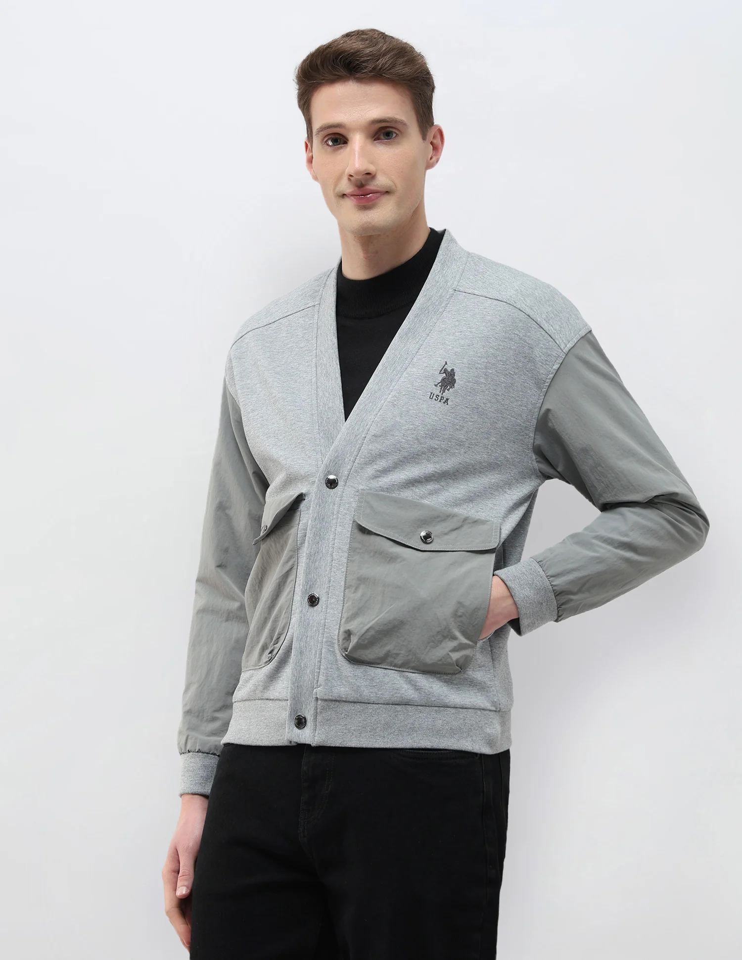 Solid Regular Fit Jacket - Image 4