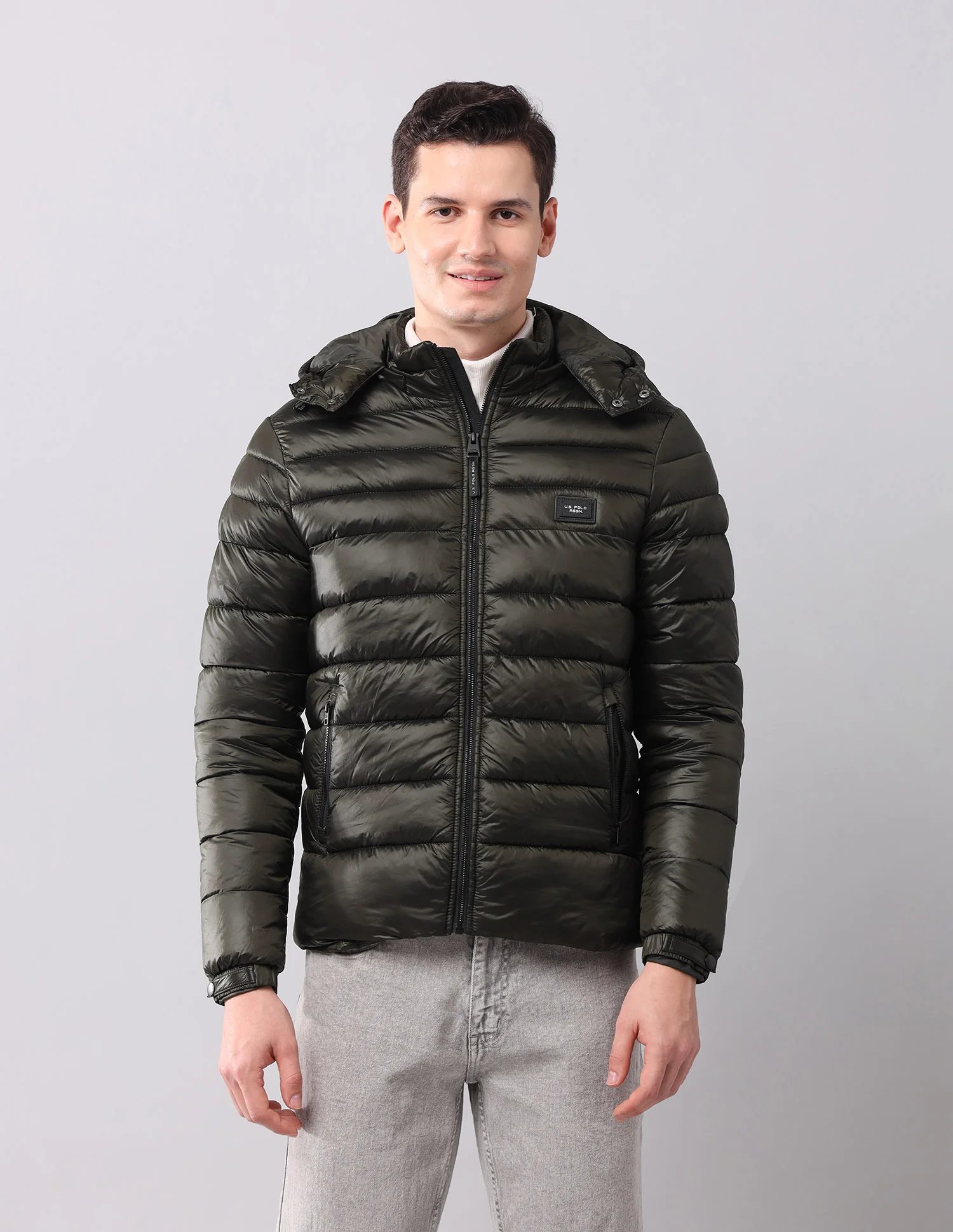 Solid Regular Fit Jacket - Image 5