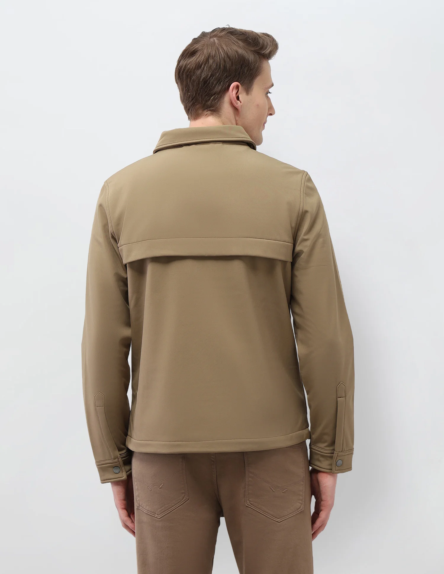 Solid Regular Fit Jacket - Image 5