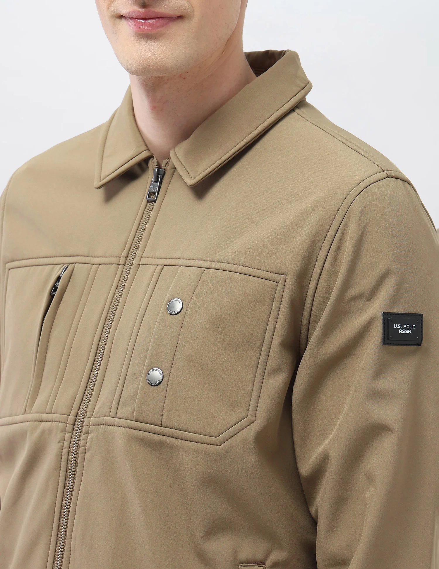 Solid Regular Fit Jacket - Image 7