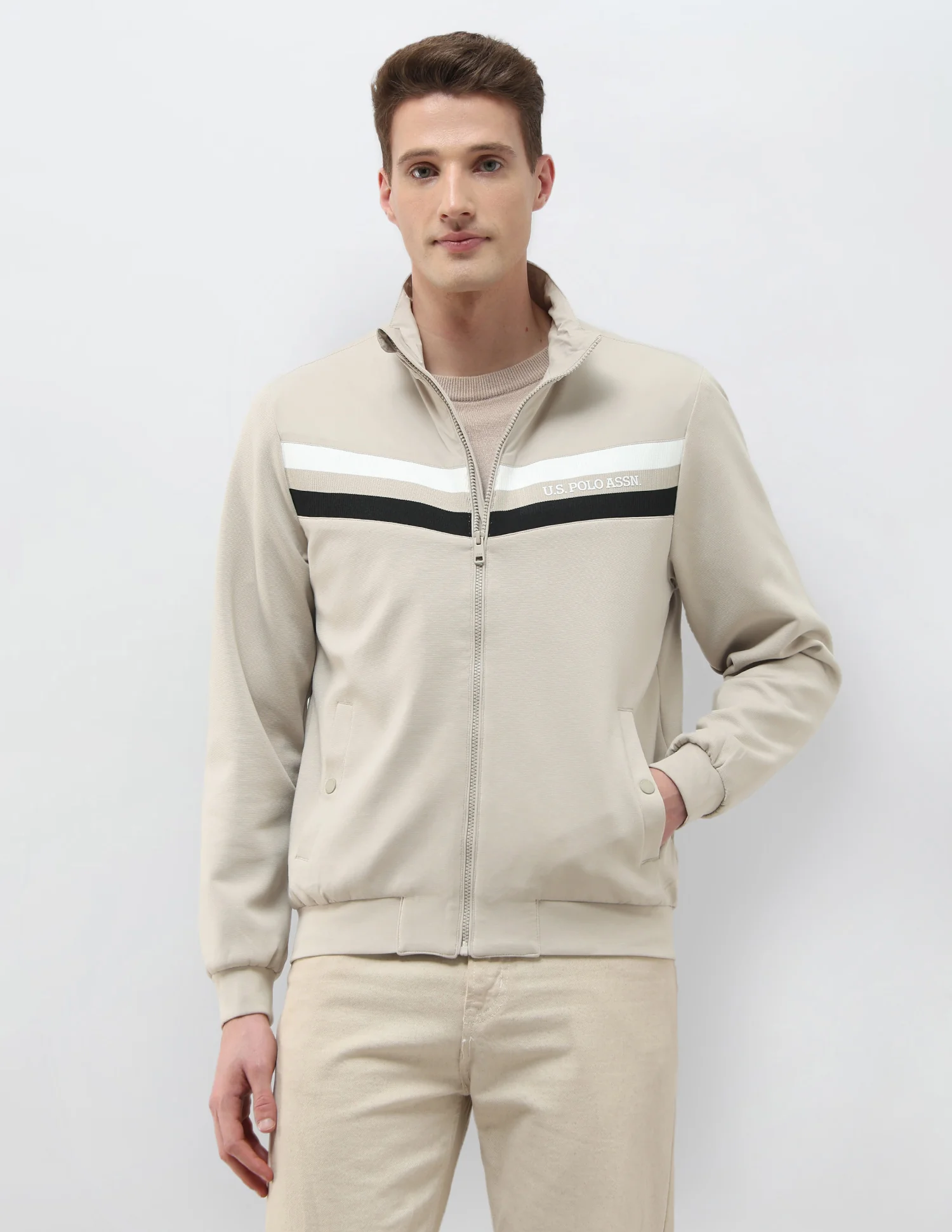 Solid Regular Fit Jacket - Image 6