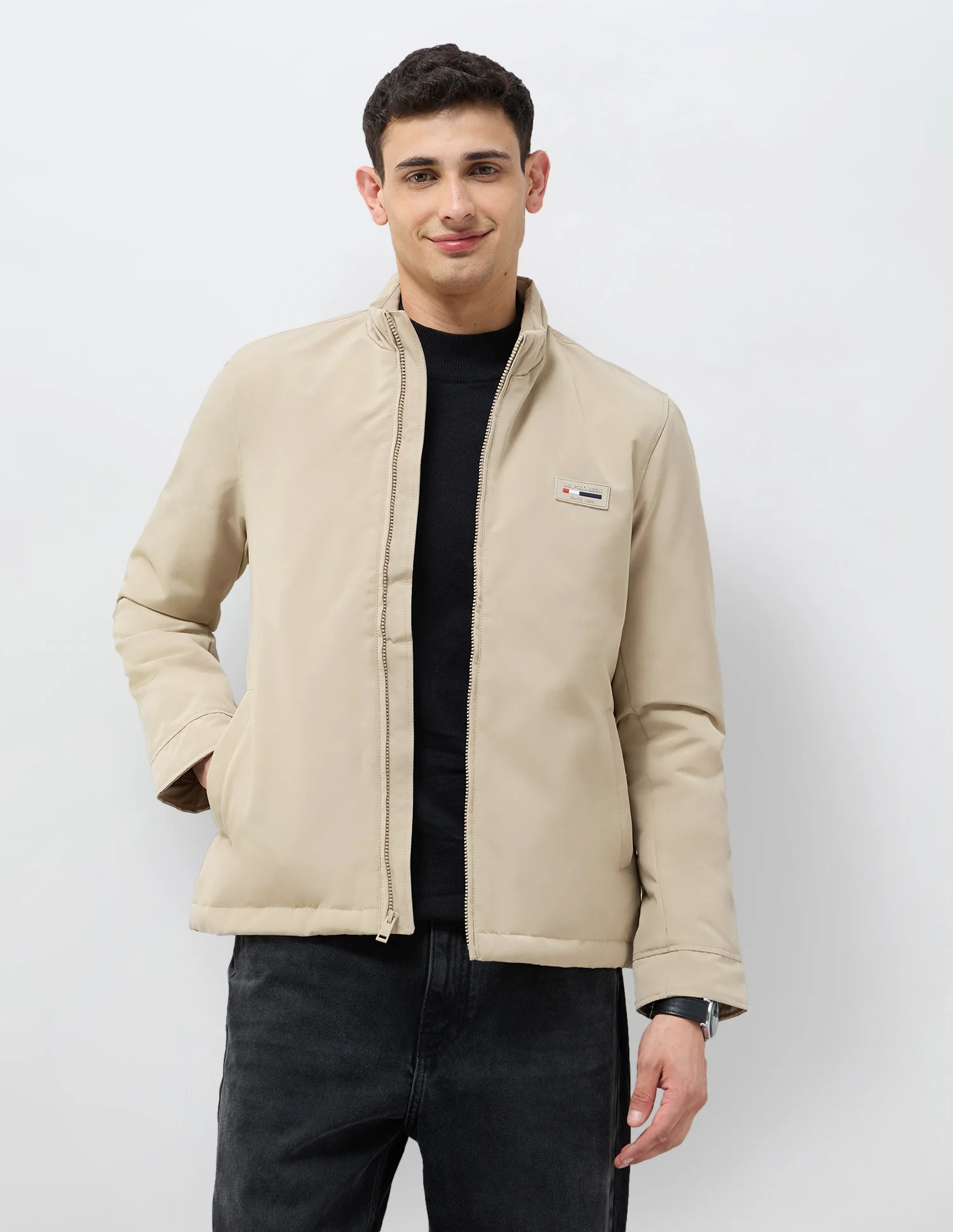 Solid Regular Fit Jacket