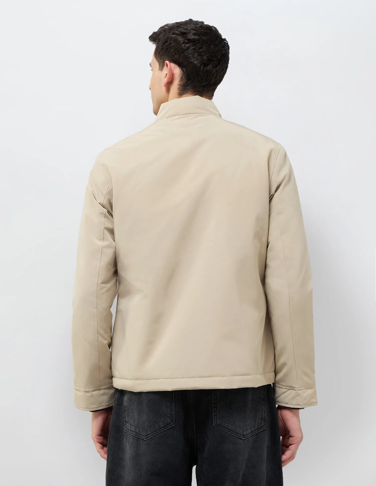 Solid Regular Fit Jacket - Image 5