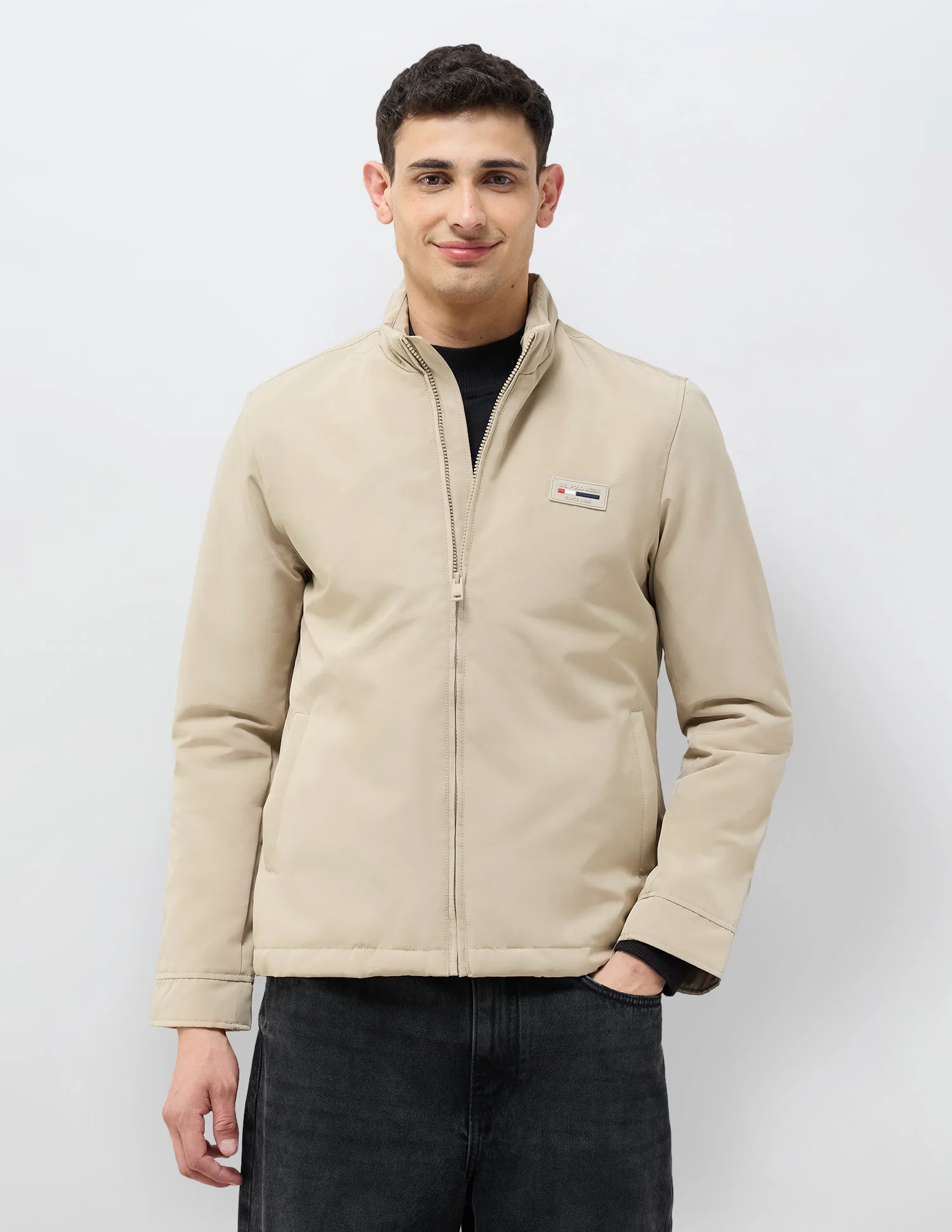 Solid Regular Fit Jacket - Image 6