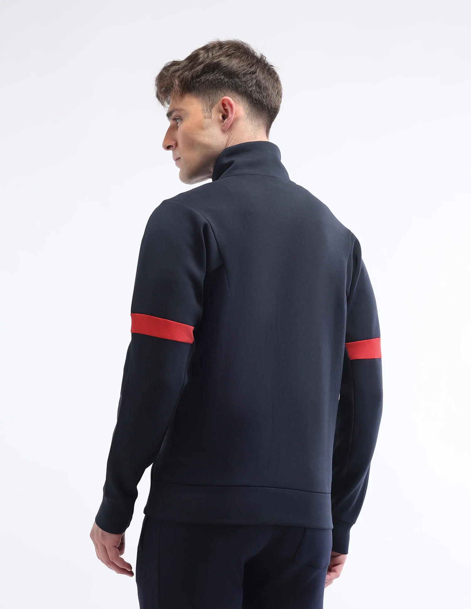 Solid Regular Fit Luxe Zipper Sweatshirt - Image 5