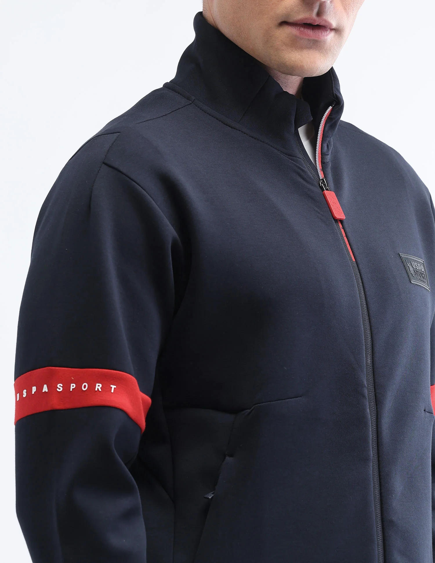 Solid Regular Fit Luxe Zipper Sweatshirt - Image 7