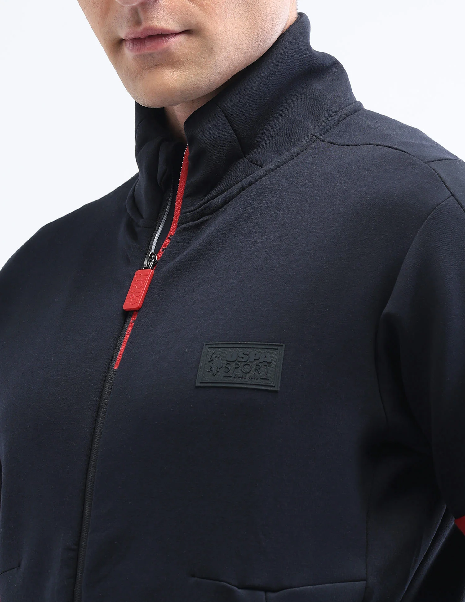 Solid Regular Fit Luxe Zipper Sweatshirt - Image 8
