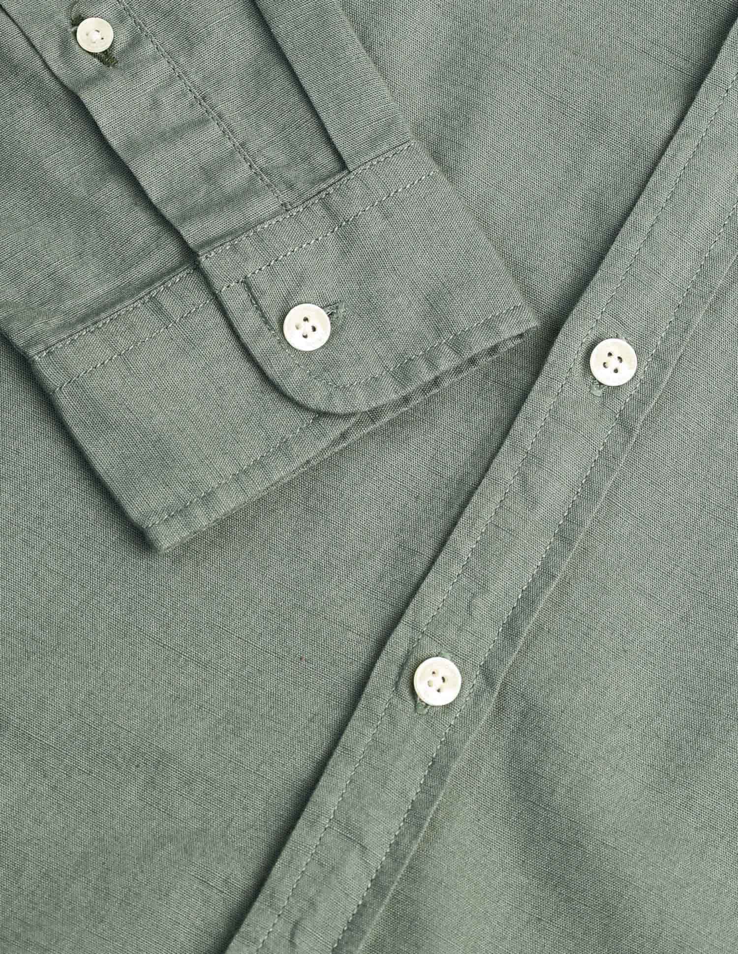 Solid Regular Fit Mandarin Shirt - Image 8