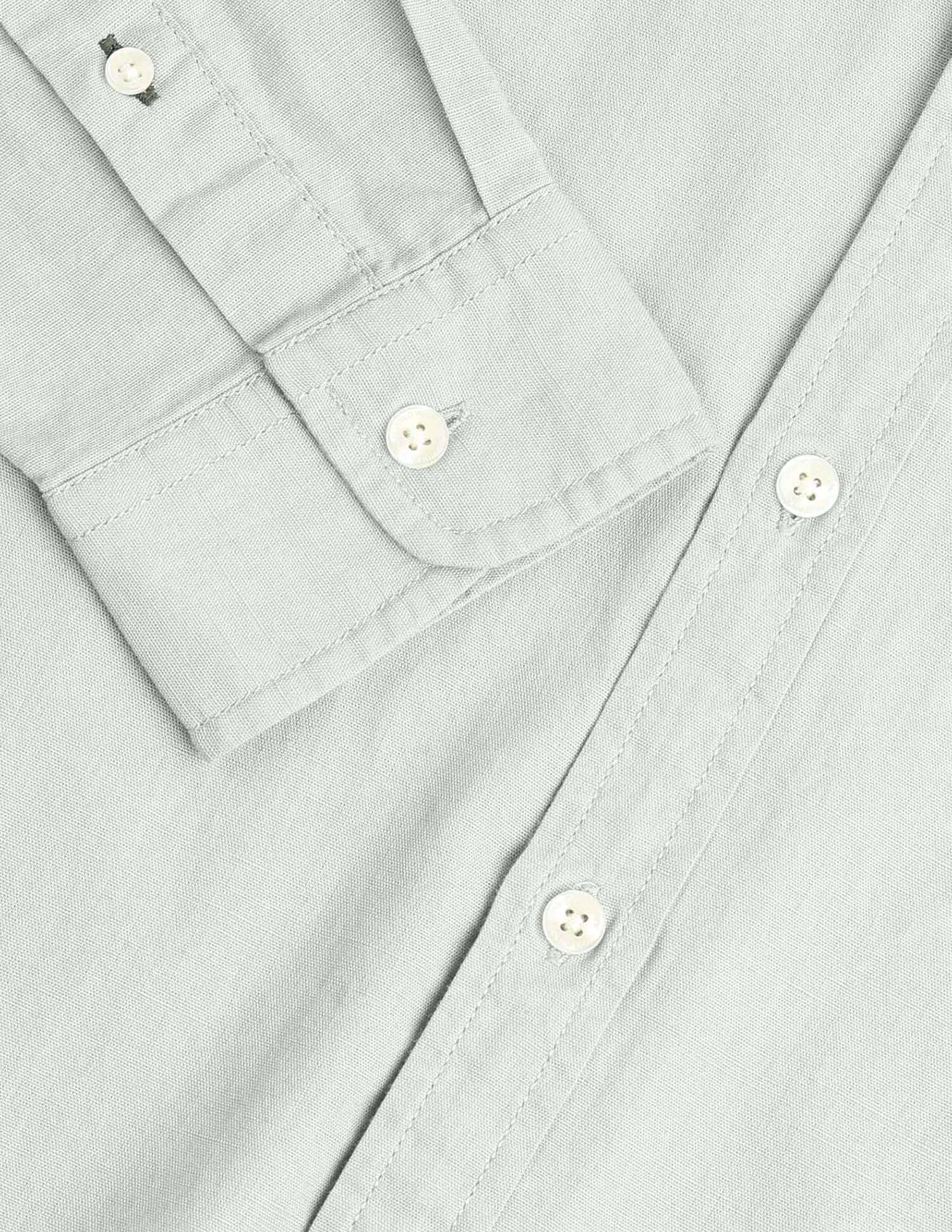 Solid Regular Fit Mandarin Shirt - Image 8