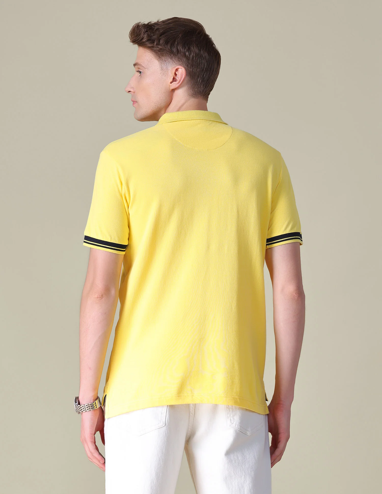 Solid Regular Fit Polo Shirt - Image 5