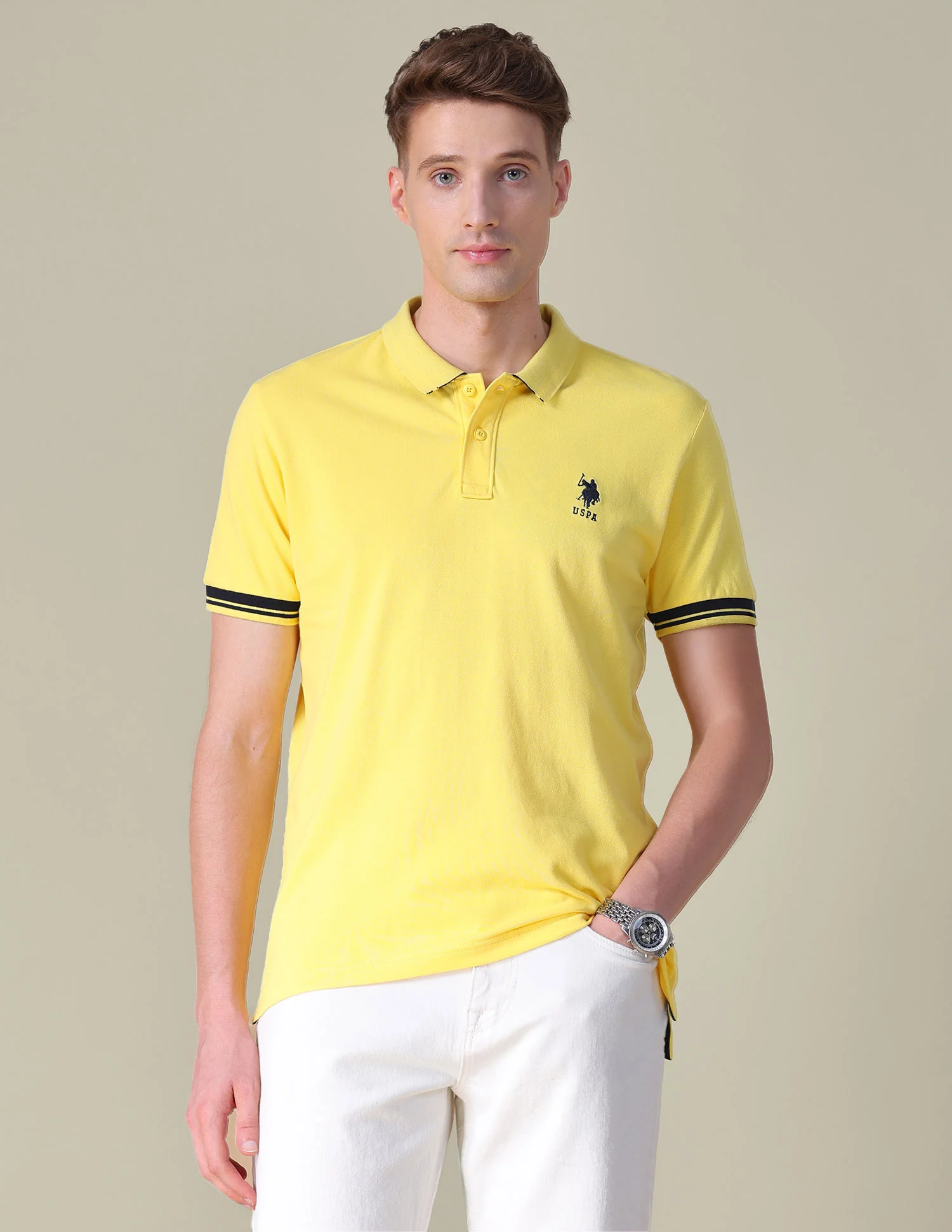 Solid Regular Fit Polo Shirt - Image 6