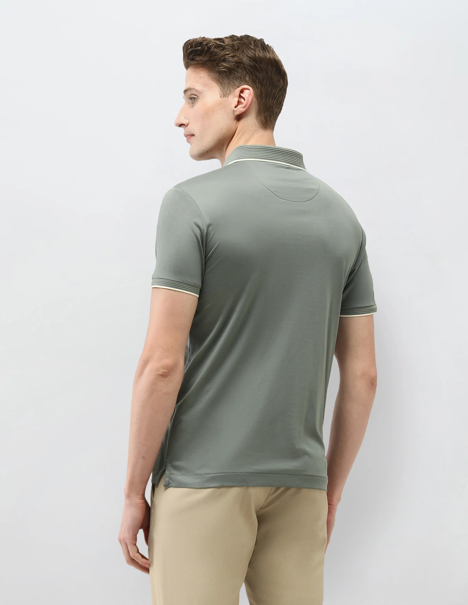 Solid Regular Fit Polo Shirt - Image 5