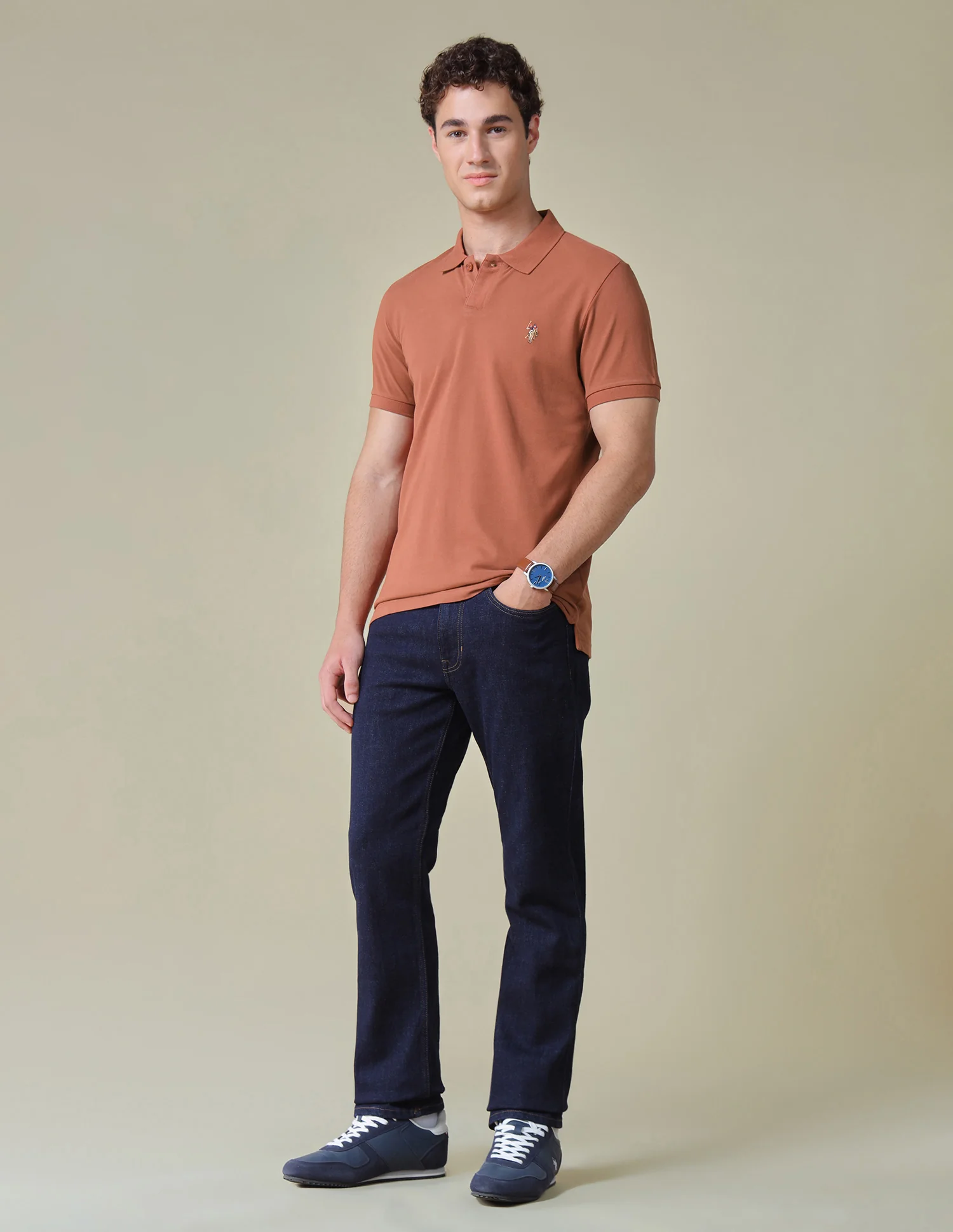 Solid Regular Fit Polo Shirt - Image 3