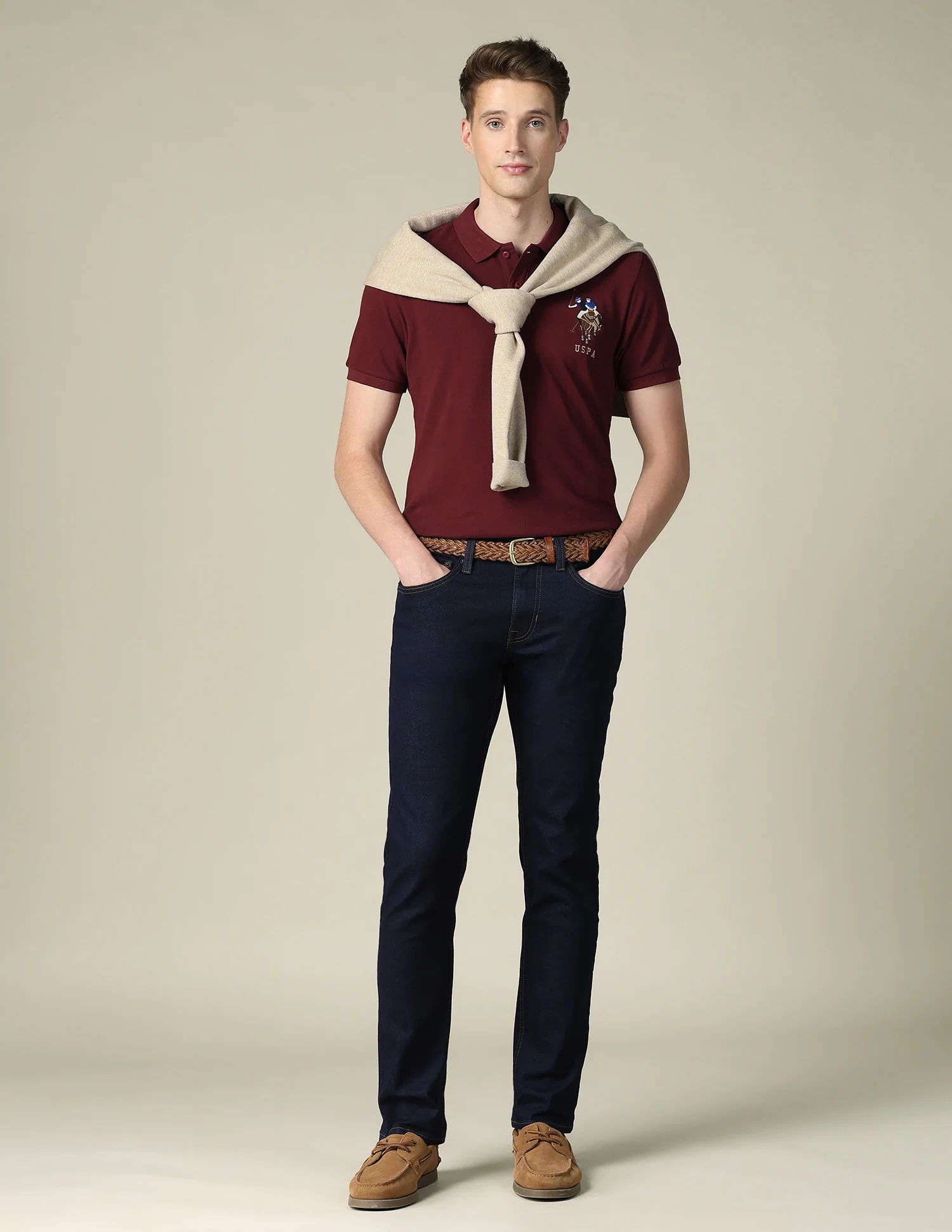 Solid Regular Fit Polo Shirt - Image 3
