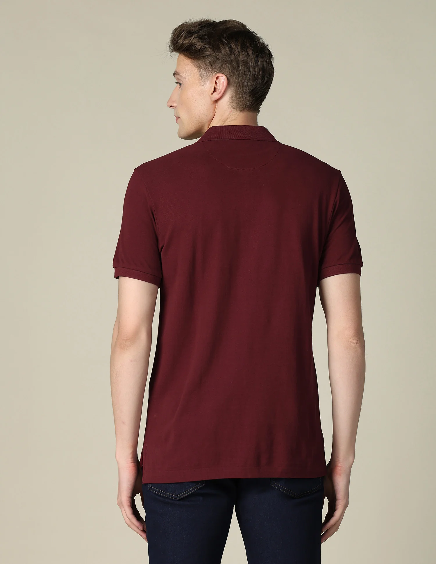 Solid Regular Fit Polo Shirt - Image 5