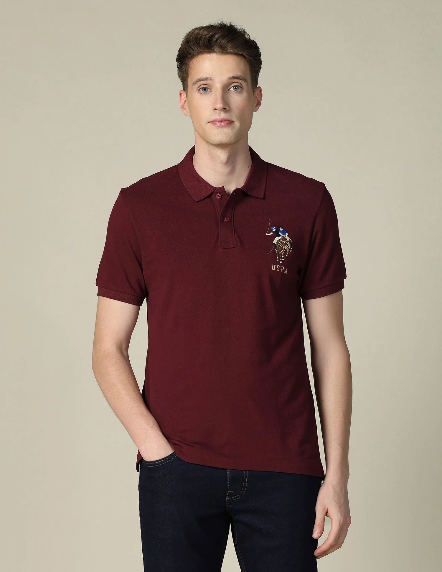 Solid Regular Fit Polo Shirt - Image 6