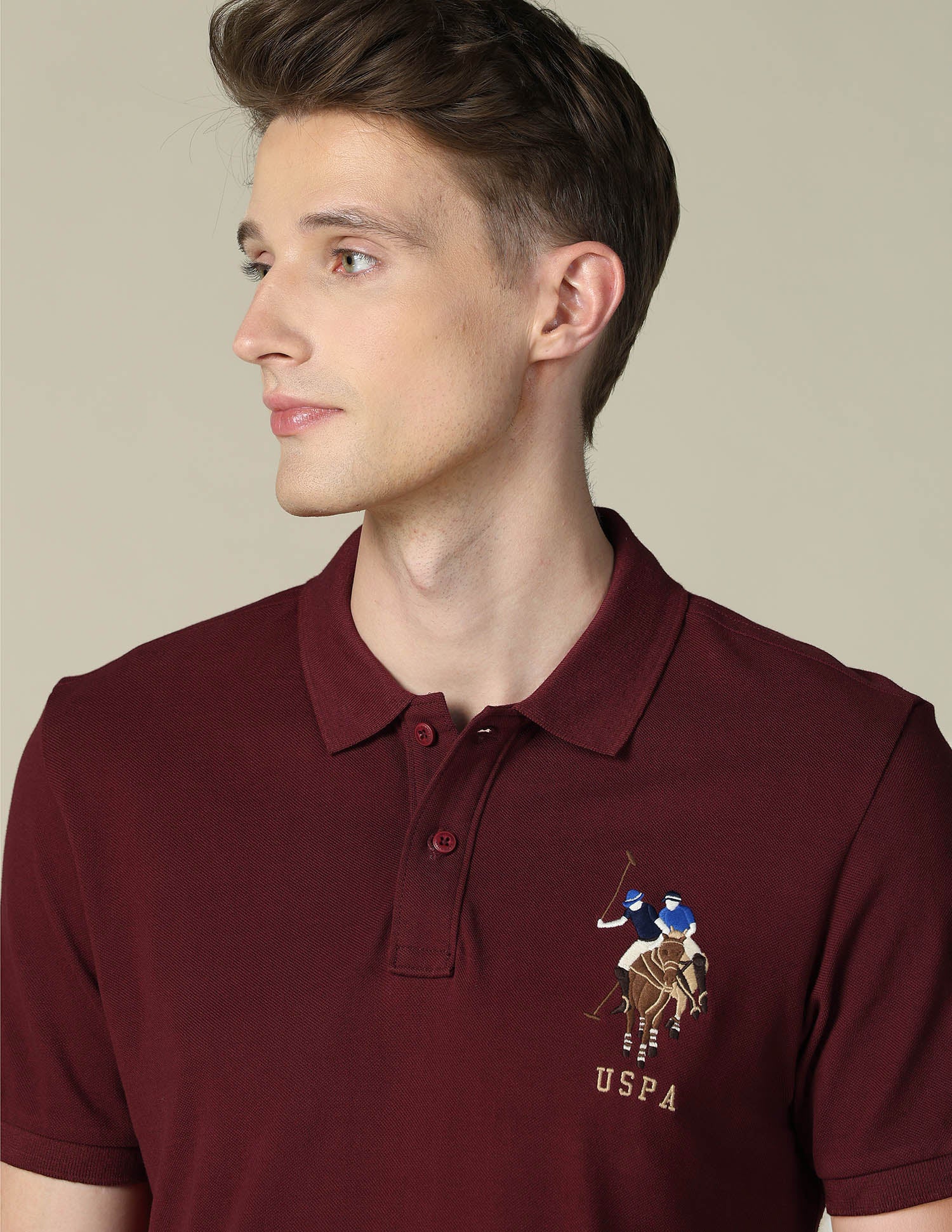 Solid Regular Fit Polo Shirt - Image 7